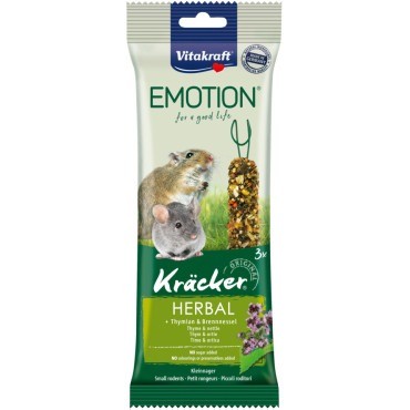 Przysmaki dla małych ssaków - Vitakraft Emotion Kräcker Herbal Kolba dla małych gryzoni 3 szt.