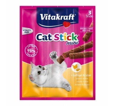 Przysmaki dla kota - Vitakraft Cat Stick Mini Drób i Wątroba 6g 3szt.