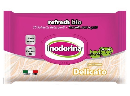 Produkty higieniczne - Inodorina Chusteczki Bio Delicato 30 szt