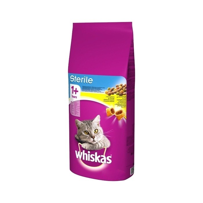Karmy suche dla kota - Whiskas Adult Sterile z kurczakiem
