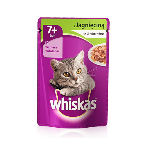 Karmy mokre dla kota - Whiskas Senior 7+ w galaretce 100g x 12