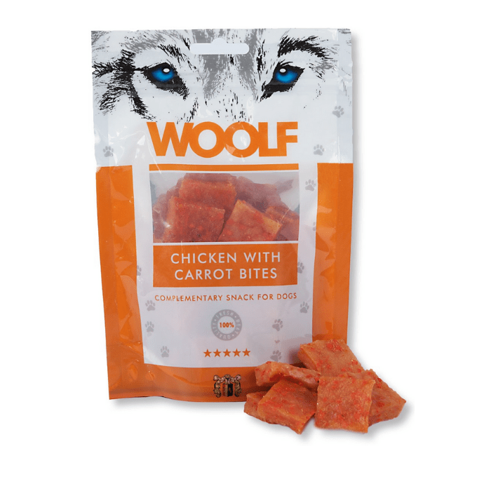 Przysmaki dla psa - Woolf Przysmak Chicken with Carrot Bites 100g