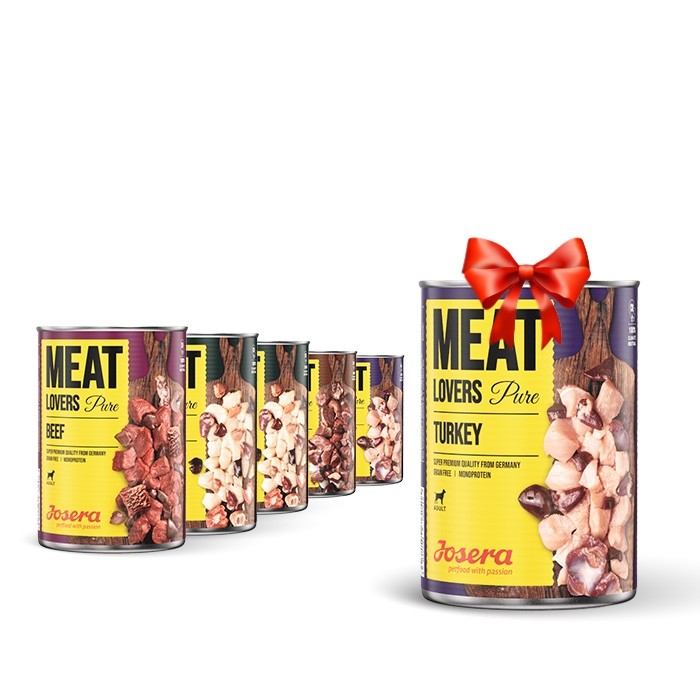 Karmy suche dla psa - Josera Meat Lovers Pure mix smaków 800g 5+1 GRATIS