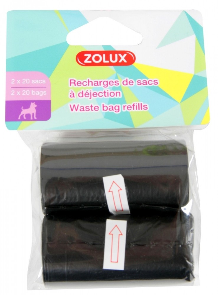 Produkty higieniczne - Zolux Worki czarne na odchody 2x20szt.