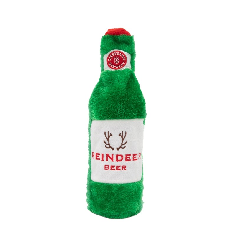 Zabawki - ZippyPaws Pluszowa butelka Reindeer Beer 33cm