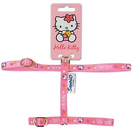 Smycze, obroże, szelki - Zolux Szelki Hello Kitty różowe 10mm