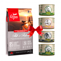 Orijen Fit & Trim Dog 6kg + Benji's Planet Zestaw Degustacyjny 410g x 4