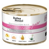 Dolina Noteci Premium Junior serca z indyka z wątróbką z gęsi 12x185g