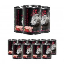 Alpha Spirit Dog Indyk z malinami 400g x 12