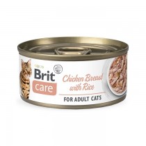 Brit Care Cat Fileciki z piersi z kurczaka z ryżem 70g