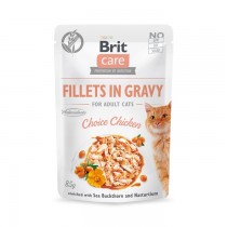 Brit Care Cat Pouch Fileciki w sosie z kurczakiem 85g
