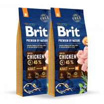 Brit Premium By Nature Adult Medium M 2x15kg