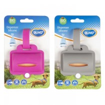 DUVO+ Dyspenser na worki na odchody silikonowy różowy/szary  