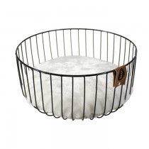 DUVO+ Legowisko metalowe kosz czarny 35x35x17cm