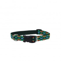 Chaba Obroża taśma regulowana romby zielona