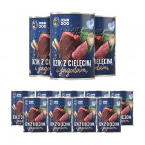 John Dog Berry Line Junior Dzik i cielęcina z jagodami 400g x 12