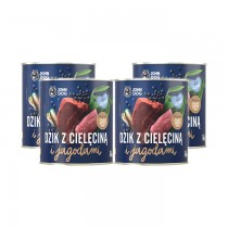 John Dog Berry Line Junior Dzik i cielęcina z jagodami 800g x 4
