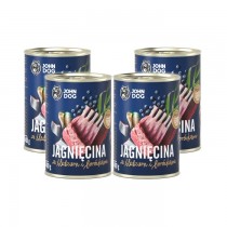 John Dog Berry Line Junior Jagnięcina i śledź z borówkami 400g x 4