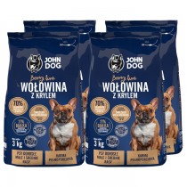 John Dog Berry Line małe i średnie rasy Wołowina i kryl 12kg (4x3kg)