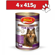 Miluś Karma Mokra dla psów 415g x 4