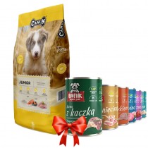 Canun Terra Junior dla szczeniąt od 6 miesiąca 18kg + Fafik karma mokra mix smaków 6x400g