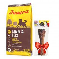 Josera Lamb & Rice Adult 12,5kg + kość Koema