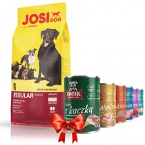 Josera JosiDog Regular 15kg + Fafik karma mokra mix smaków 6x400g