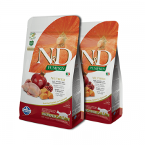 Farmina N&D GF Adult Cat Pumpkin Neutered Quail & Pomegranate 2x300g