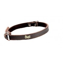Dingo Obroża skórzana podszyta filcem brązowa