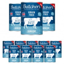 Butcher's Original Junior z wołowiną w galaretce 400g x 12