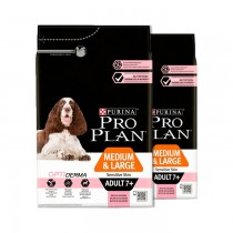 Pro Plan Medium Large Adult 7+ OptiDerma z łososiem 2x3kg