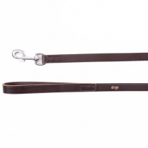 Dingo Smycz pojedyncza skórzana natłuszczana szyta brązowa