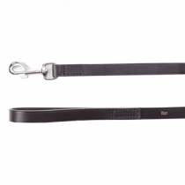 Dingo Smycz pojedyncza skórzana natłuszczana szyta czarna