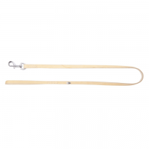 Dingo Smycz Soft pojedyncza skórzana szyta naturalna