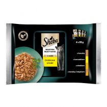 Sheba Selection Select Slices Drobiowe Smaki w sosie 85g x 4 (multipak x 1)