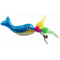 DUVO+ Błyszcząca rybka z piórkami 16,5x7x2cm