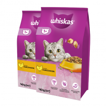 Whiskas Adult z kurczakiem 2x14kg