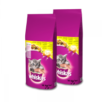 Whiskas Junior z kurczakiem 2x14kg