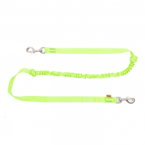 Dingo Smycz taśma do biegania z amortyzatorem karabinki zielona 170cm