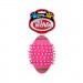 Zabawki - Pet Nova Dental, Piłka gumowa rugby, piszcząca różowa 11cm